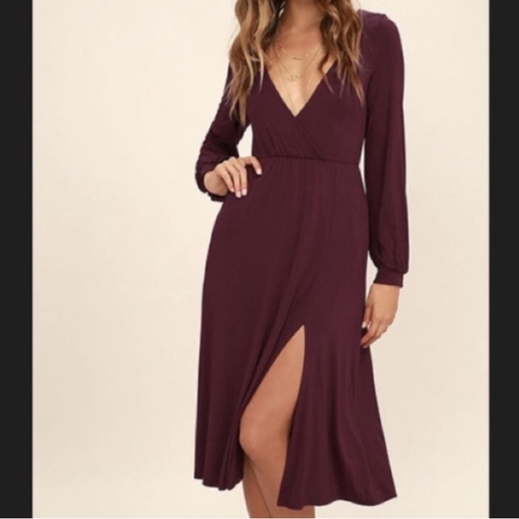LuLus- Woman’s Right For Me Long Sleeve Dress - Picture 1 of 3